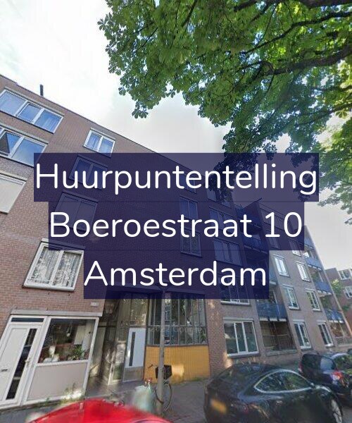 Foto gevel Huurpuntentelling voor Boeroestraat 10, Amsterdam