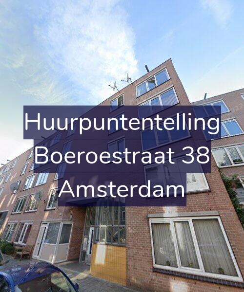 Foto gevel Huurpuntentelling voor Boeroestraat 38, Amsterdam