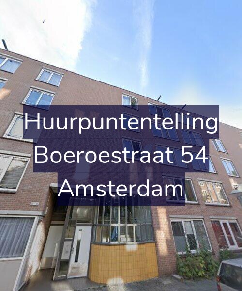 Foto gevel Huurpuntentelling voor Boeroestraat 54, Amsterdam