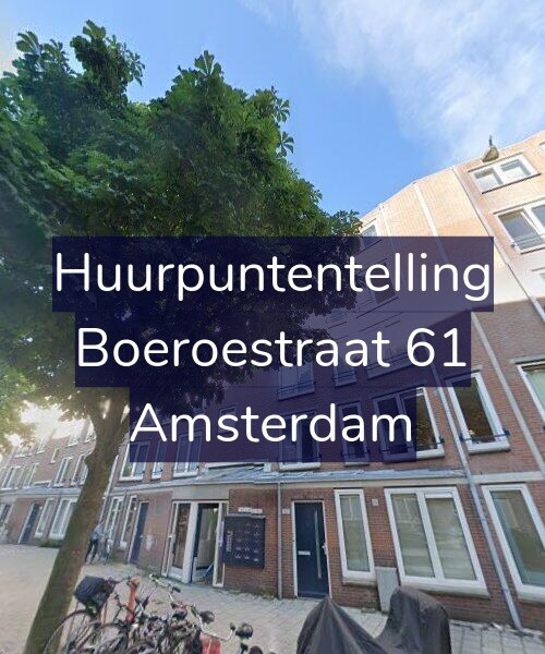 Foto gevel Huurpuntentelling voor Boeroestraat 61, Amsterdam