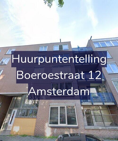 Foto gevel Huurpuntentelling voor Boeroestraat 12, Amsterdam