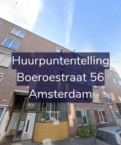 Foto gevel Huurpuntentelling voor Boeroestraat 56, Amsterdam