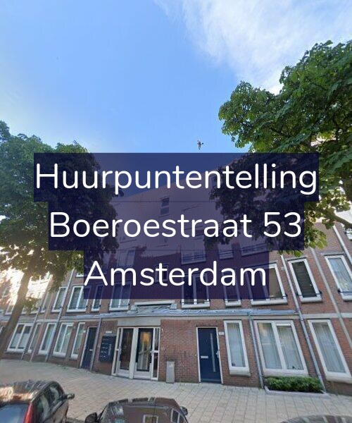 Foto gevel Huurpuntentelling voor Boeroestraat 53, Amsterdam