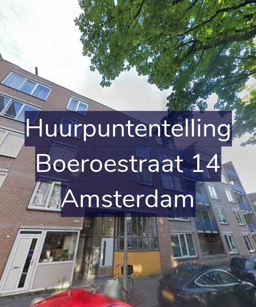 Foto gevel Huurpuntentelling voor Boeroestraat 14, Amsterdam
