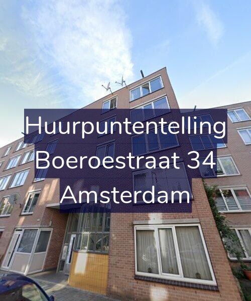Foto gevel Huurpuntentelling voor Boeroestraat 34, Amsterdam