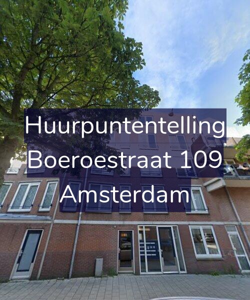 Foto gevel Huurpuntentelling voor Boeroestraat 109, Amsterdam