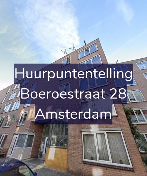 Foto gevel Huurpuntentelling voor Boeroestraat 28, Amsterdam
