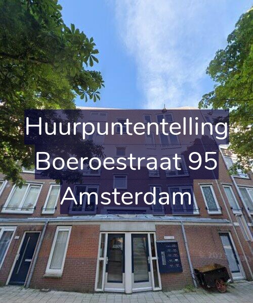 Foto gevel Huurpuntentelling voor Boeroestraat 95, Amsterdam