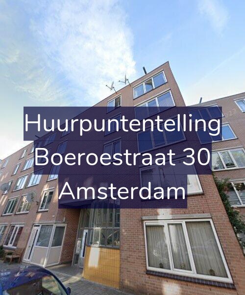 Foto gevel Huurpuntentelling voor Boeroestraat 30, Amsterdam