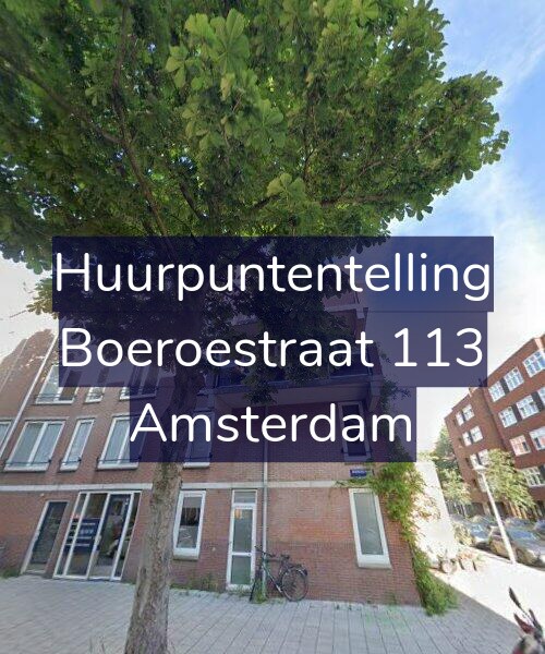 Foto gevel Huurpuntentelling voor Boeroestraat 113, Amsterdam