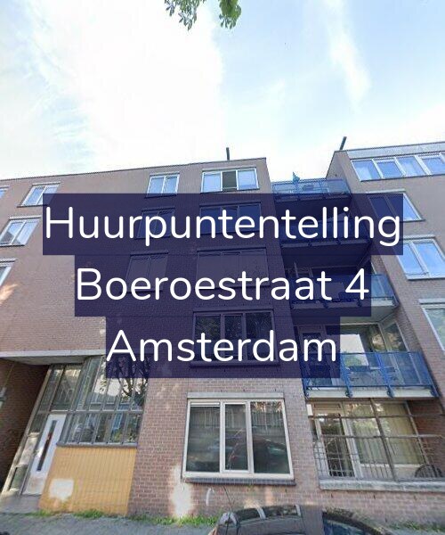 Foto gevel Huurpuntentelling voor Boeroestraat 4, Amsterdam