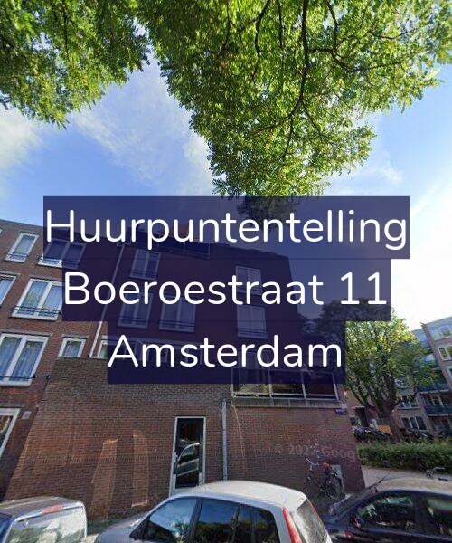 Foto gevel Huurpuntentelling voor Boeroestraat 11, Amsterdam