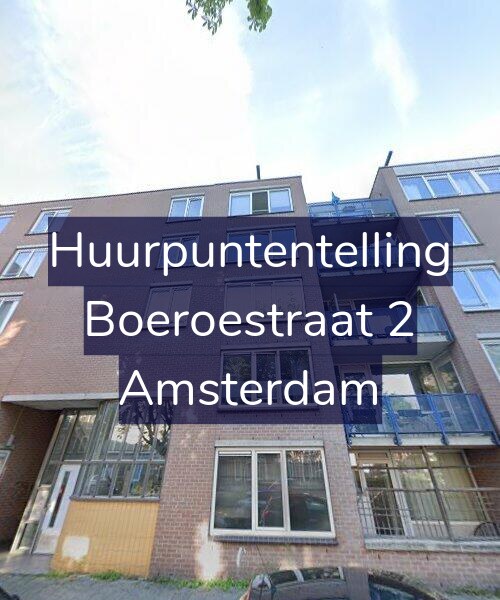 Foto gevel Huurpuntentelling voor Boeroestraat 2, Amsterdam