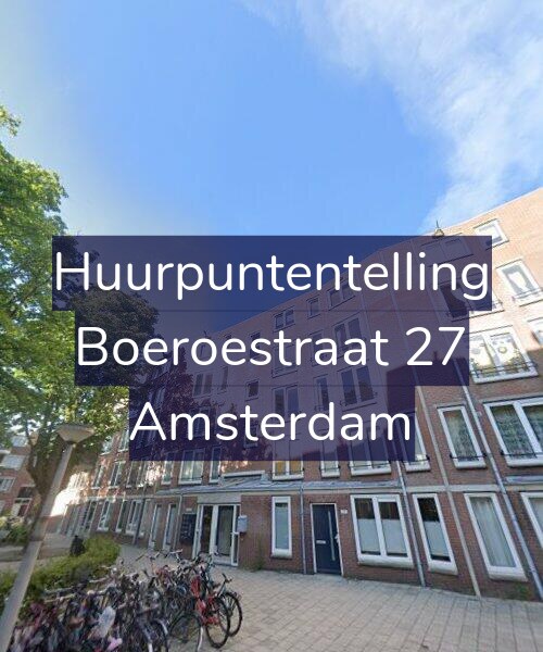 Foto gevel Huurpuntentelling voor Boeroestraat 27, Amsterdam