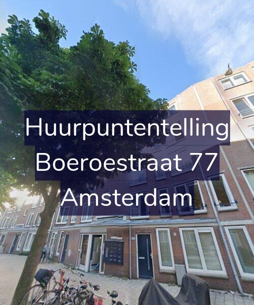 Foto gevel Huurpuntentelling voor Boeroestraat 77, Amsterdam
