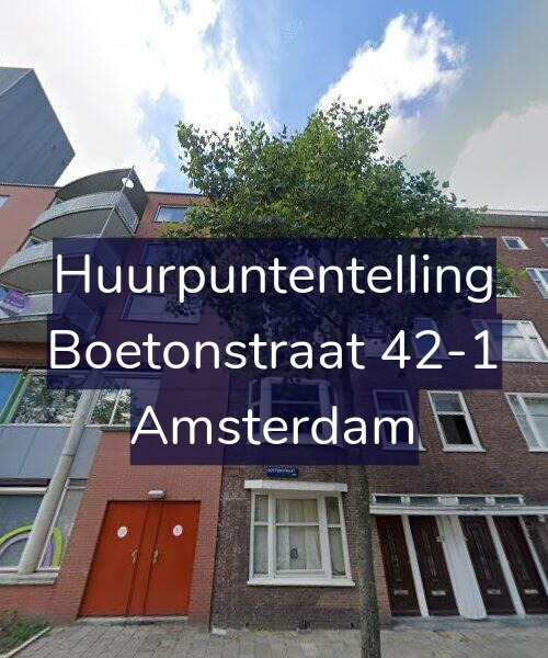 Foto gevel Huurpuntentelling voor Boetonstraat 42-1, Amsterdam