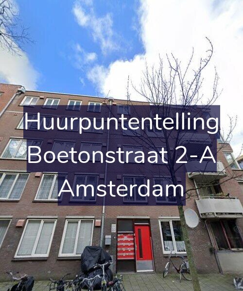 Foto gevel Huurpuntentelling voor Boetonstraat 2-A, Amsterdam