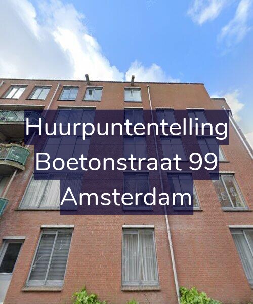 Foto gevel Huurpuntentelling voor Boetonstraat 99, Amsterdam