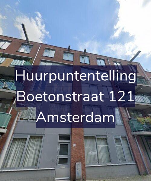 Foto gevel Huurpuntentelling voor Boetonstraat 121, Amsterdam