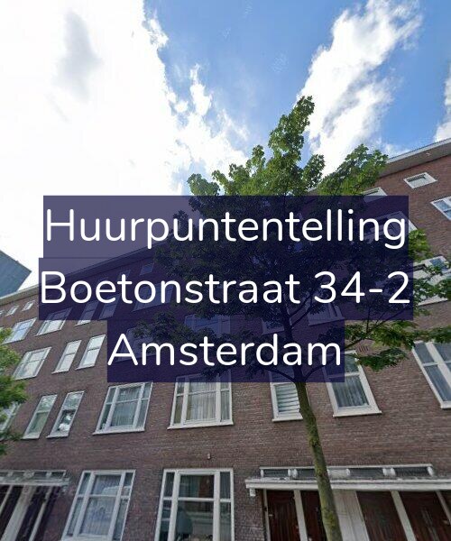 Foto gevel Huurpuntentelling voor Boetonstraat 34-2, Amsterdam