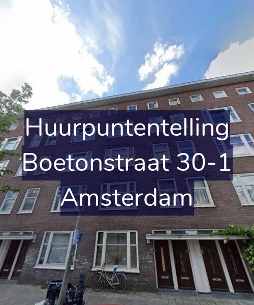 Foto gevel Huurpuntentelling voor Boetonstraat 30-1, Amsterdam