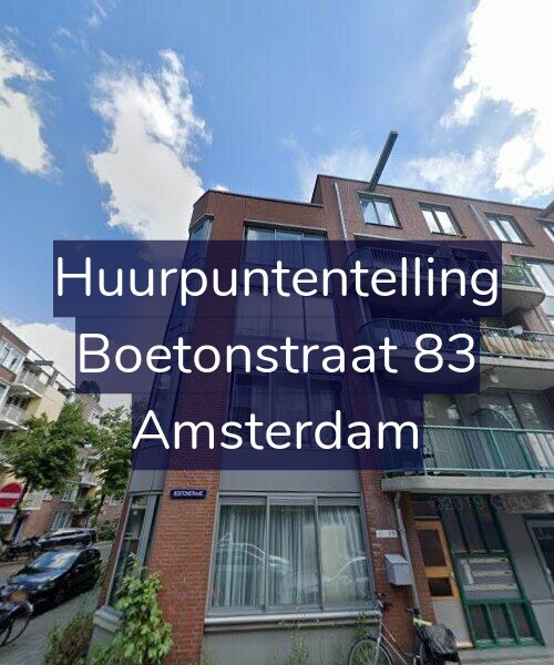 Foto gevel Huurpuntentelling voor Boetonstraat 83, Amsterdam