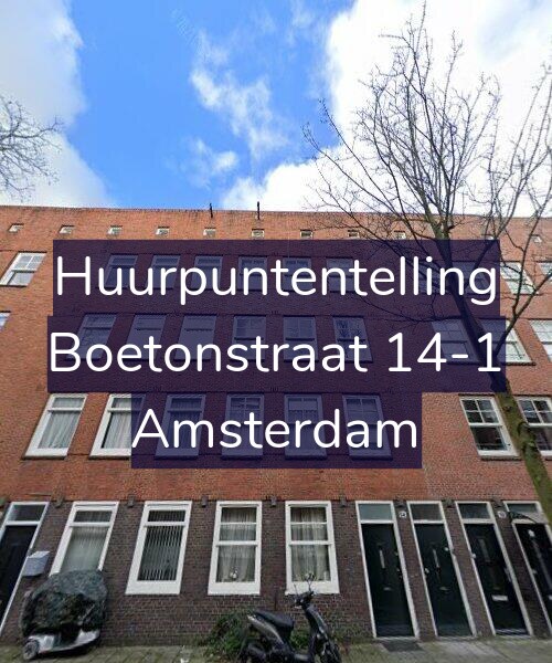 Foto gevel Huurpuntentelling voor Boetonstraat 14-1, Amsterdam