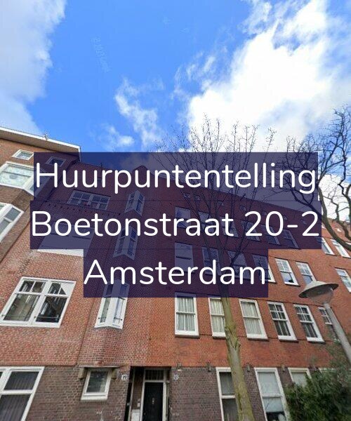 Foto gevel Huurpuntentelling voor Boetonstraat 20-2, Amsterdam