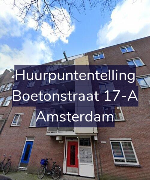 Foto gevel Huurpuntentelling voor Boetonstraat 17-A, Amsterdam
