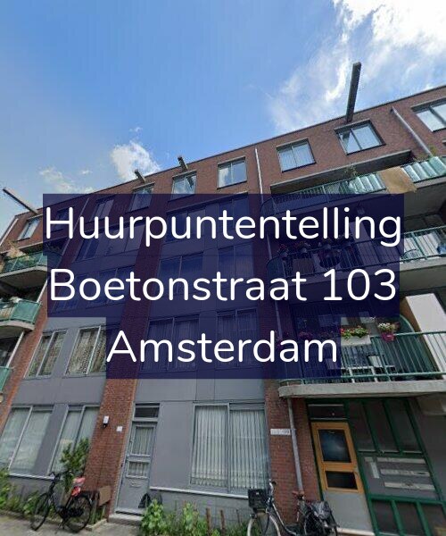 Foto gevel Huurpuntentelling voor Boetonstraat 103, Amsterdam
