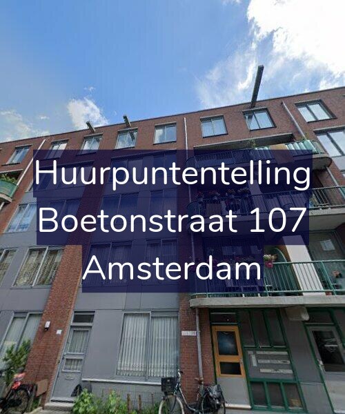 Foto gevel Huurpuntentelling voor Boetonstraat 107, Amsterdam