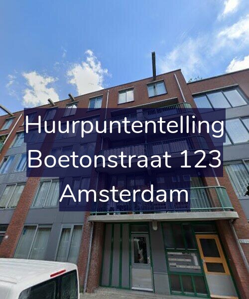 Foto gevel Huurpuntentelling voor Boetonstraat 123, Amsterdam