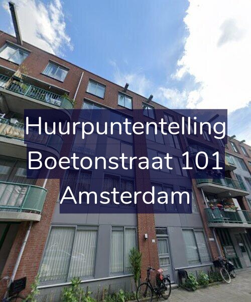 Foto gevel Huurpuntentelling voor Boetonstraat 101, Amsterdam
