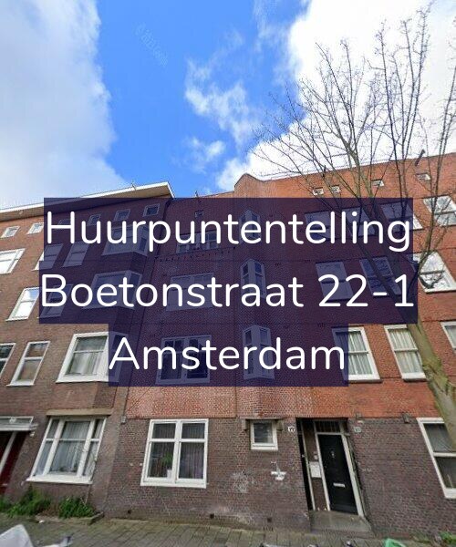 Foto gevel Huurpuntentelling voor Boetonstraat 22-1, Amsterdam