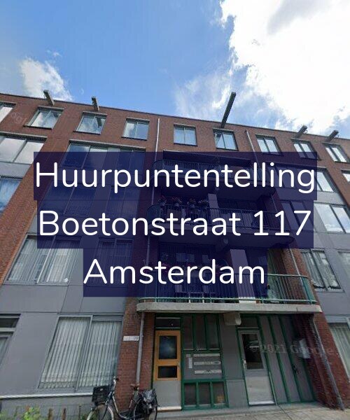Foto gevel Huurpuntentelling voor Boetonstraat 117, Amsterdam