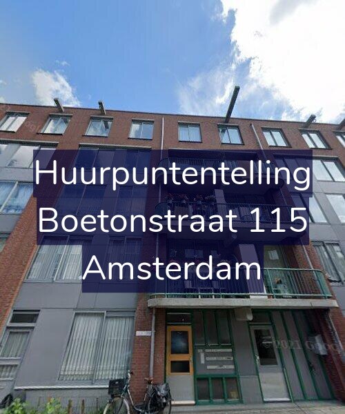 Foto gevel Huurpuntentelling voor Boetonstraat 115, Amsterdam