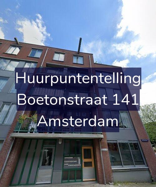 Foto gevel Huurpuntentelling voor Boetonstraat 141, Amsterdam