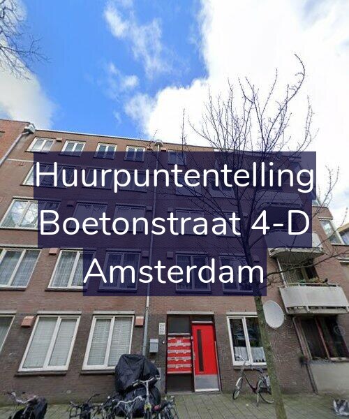 Foto gevel Huurpuntentelling voor Boetonstraat 4-D, Amsterdam