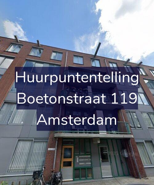Foto gevel Huurpuntentelling voor Boetonstraat 119, Amsterdam