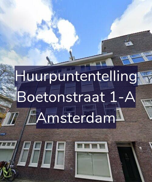 Foto gevel Huurpuntentelling voor Boetonstraat 1-A, Amsterdam