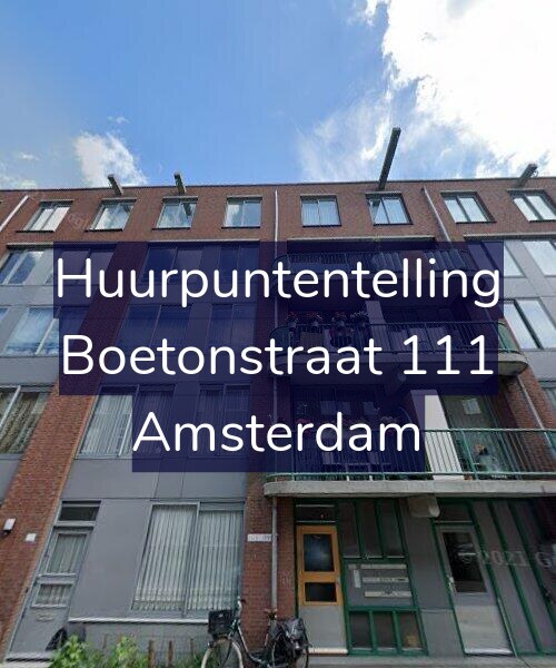 Foto gevel Huurpuntentelling voor Boetonstraat 111, Amsterdam
