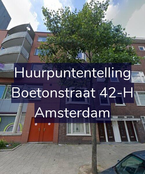 Foto gevel Huurpuntentelling voor Boetonstraat 42-H, Amsterdam