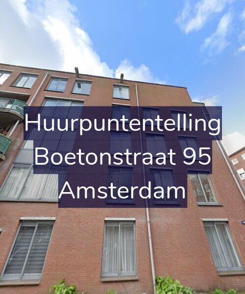 Foto gevel Huurpuntentelling voor Boetonstraat 95, Amsterdam