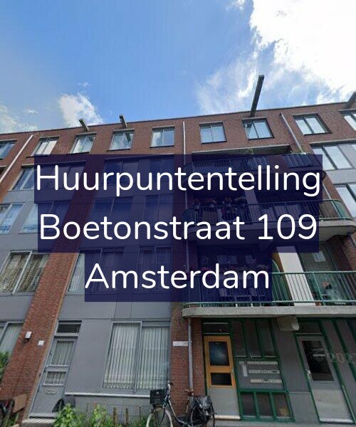 Foto gevel Huurpuntentelling voor Boetonstraat 109, Amsterdam