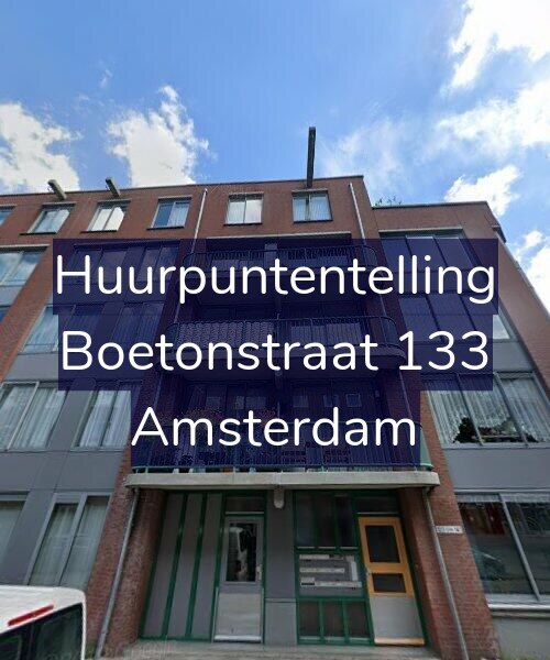 Foto gevel Huurpuntentelling voor Boetonstraat 133, Amsterdam