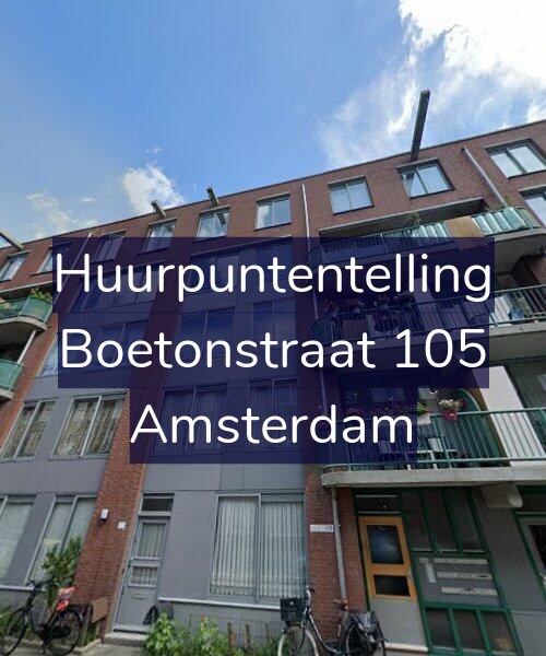 Foto gevel Huurpuntentelling voor Boetonstraat 105, Amsterdam