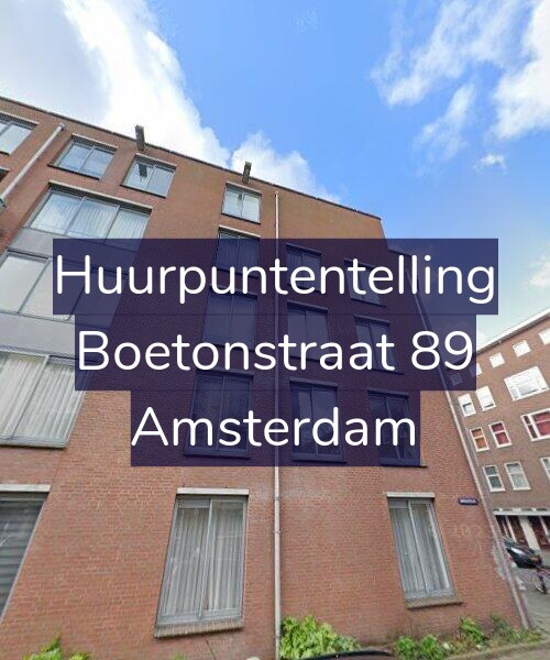 Foto gevel Huurpuntentelling voor Boetonstraat 89, Amsterdam