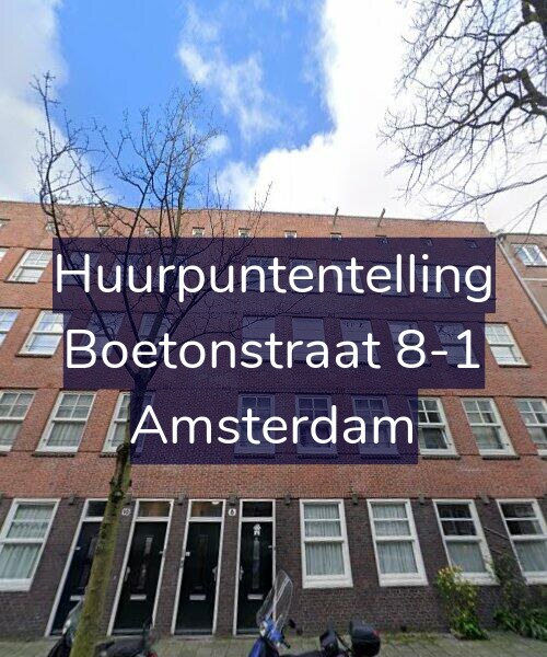 Foto gevel Huurpuntentelling voor Boetonstraat 8-1, Amsterdam