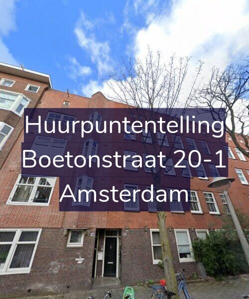 Foto gevel Huurpuntentelling voor Boetonstraat 20-1, Amsterdam
