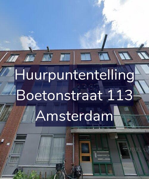 Foto gevel Huurpuntentelling voor Boetonstraat 113, Amsterdam